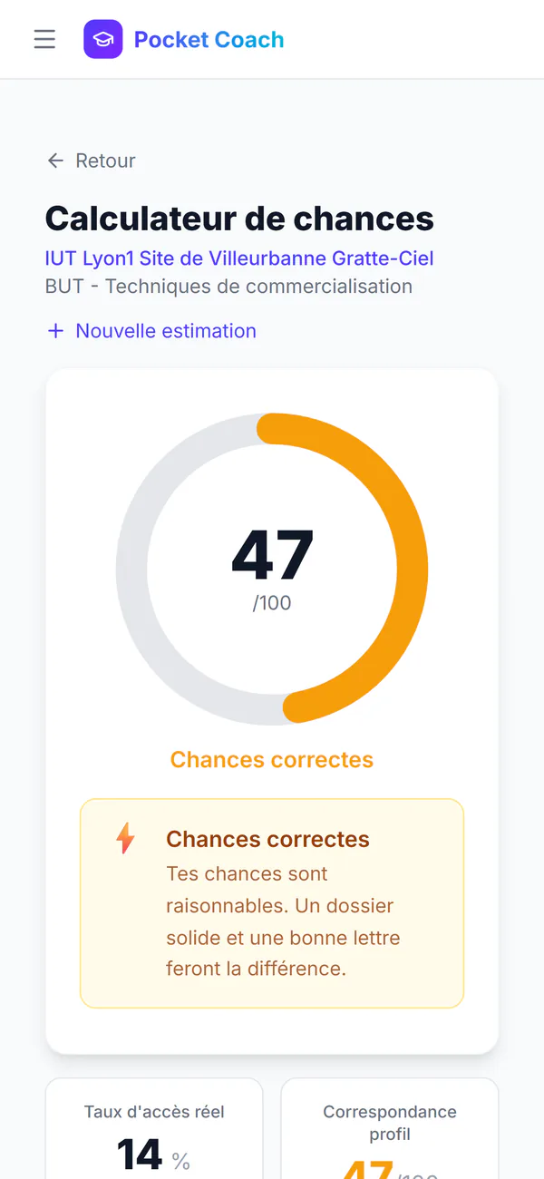Calculateur de chances